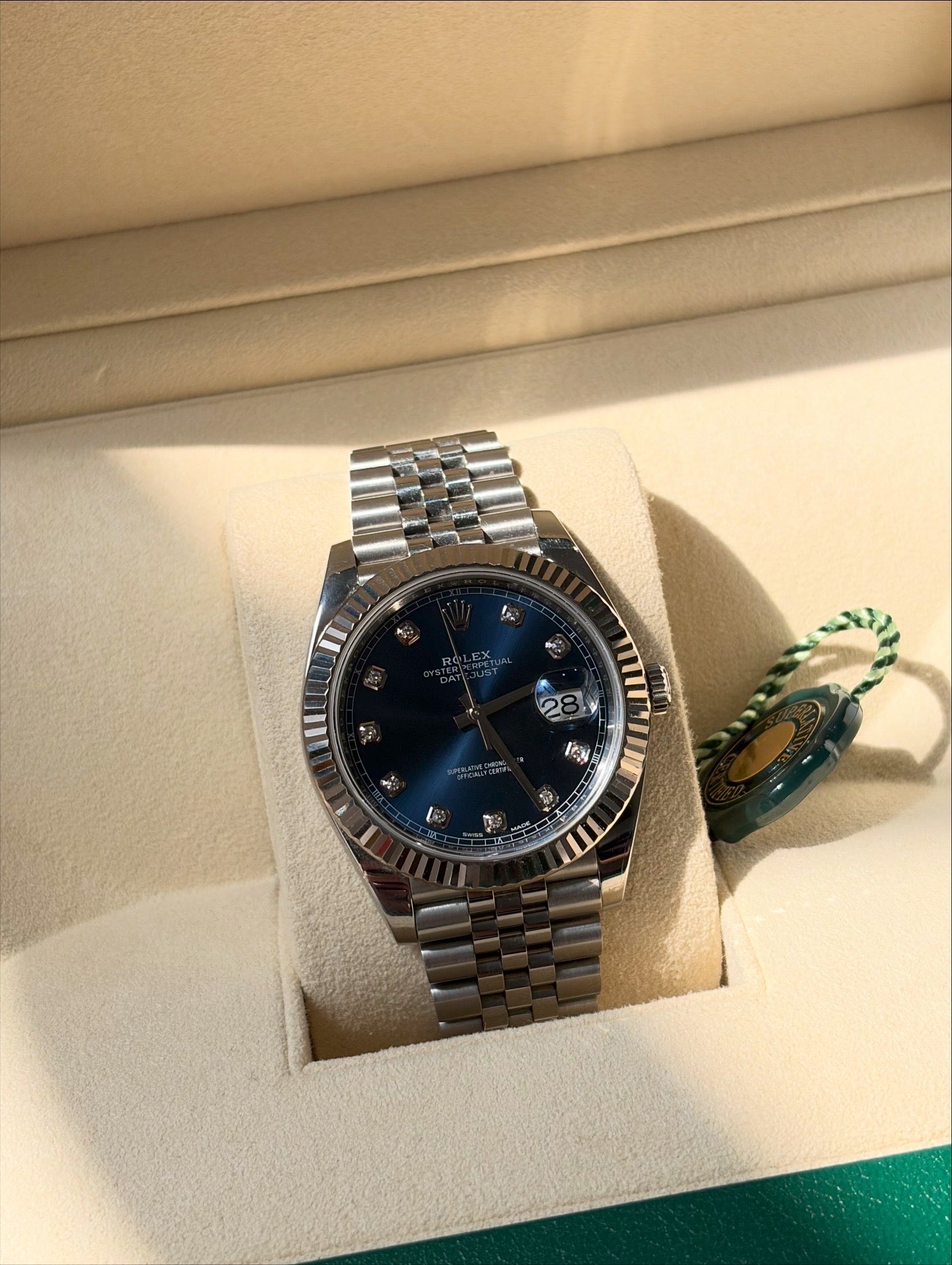 Rolex Datejust 41 – 126334 (2022) Blue Diamond Dial – Full Set