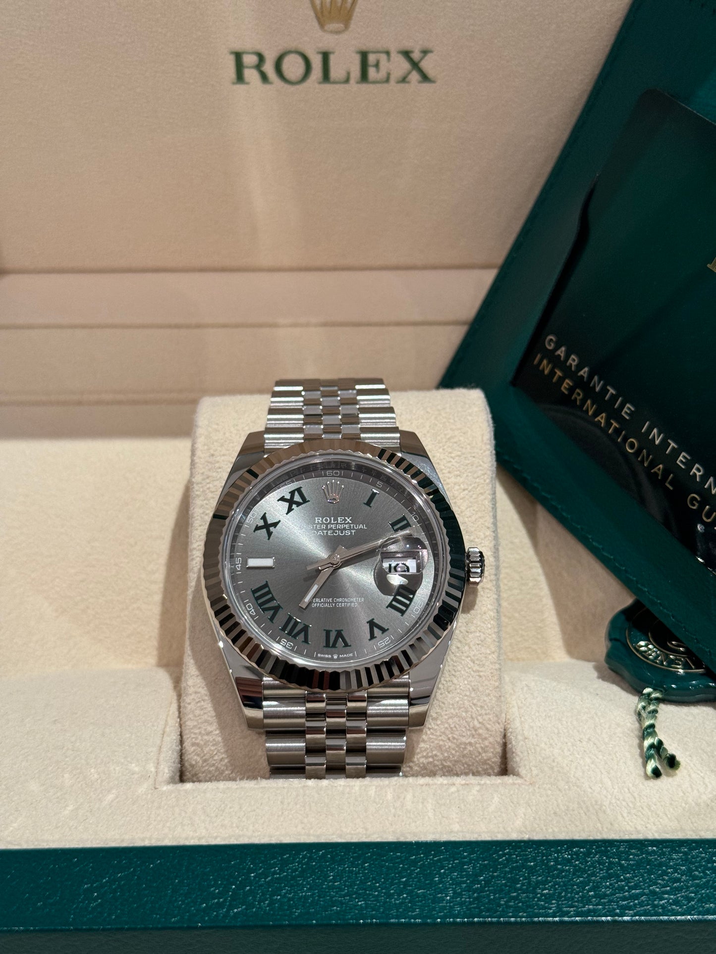 Rolex Datejust 41 – 126334 (2025) Wimbledon dial – Full Set