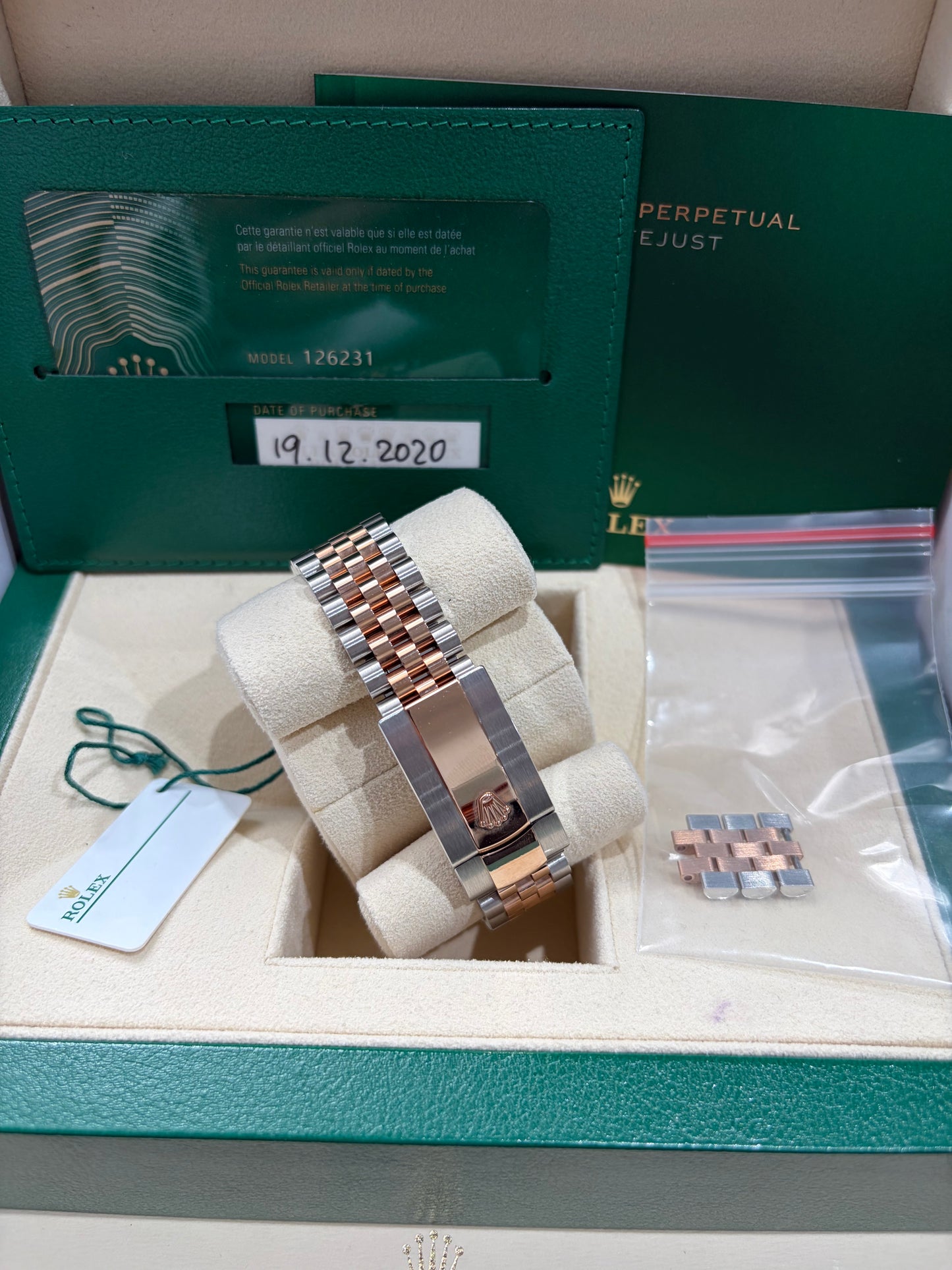 Rolex Datejust 36 – 126231 (2020) Slate Dial – Two-Tone Rose gold  – Full Set