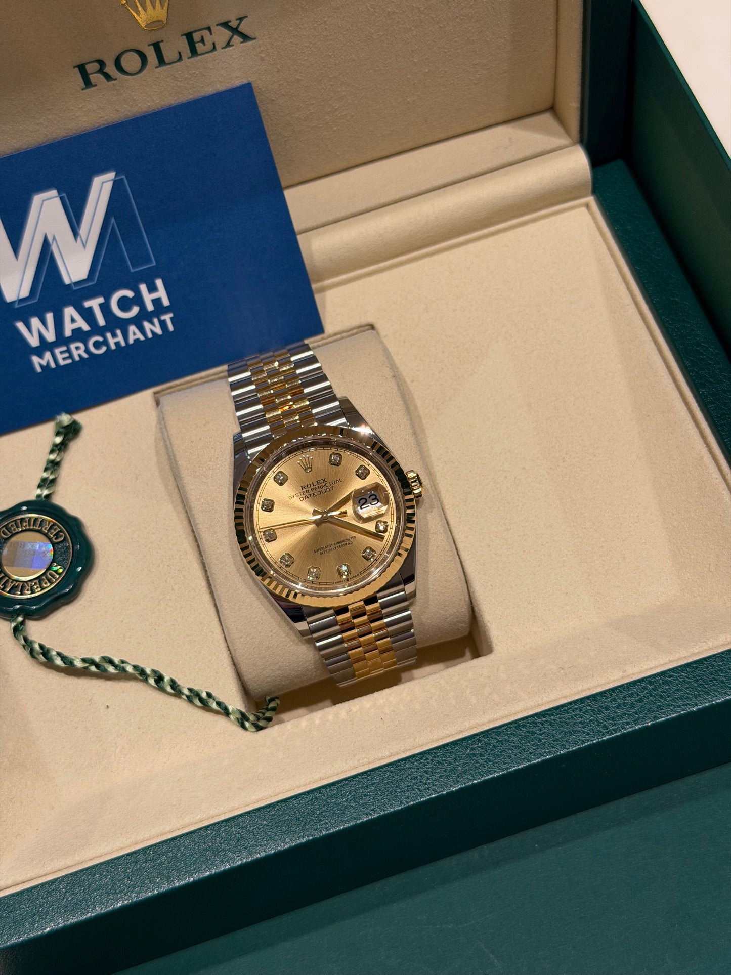 Rolex Datejust 36MM – Champange Diamond Dial – 2024 full set