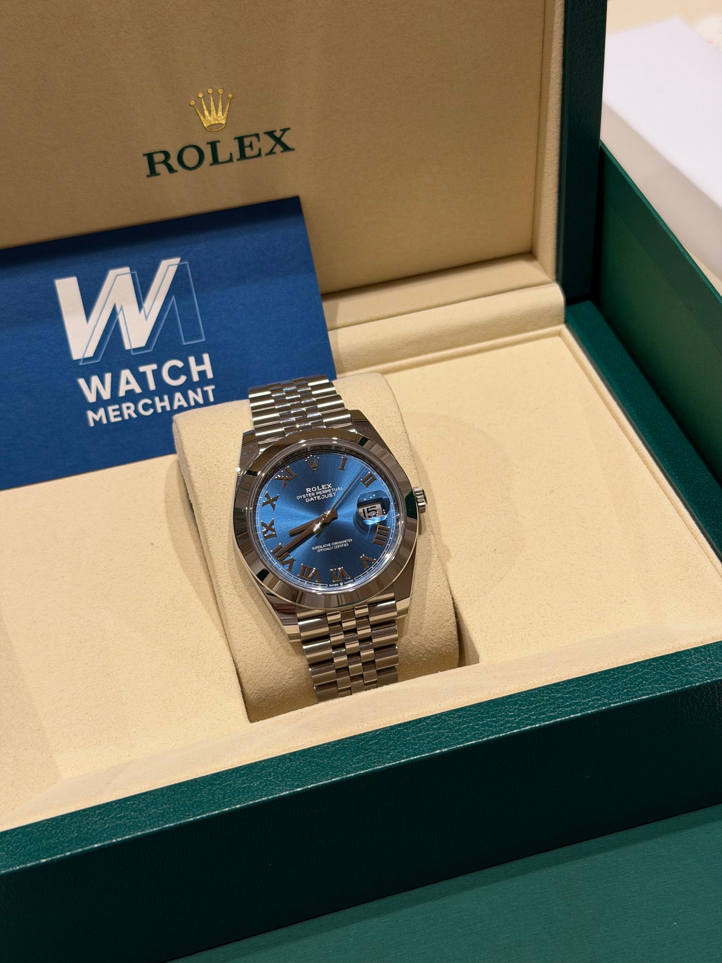 Rolex Datejust 41 – Ref. 126300 “Azzurro Blue” 2022 full set MINT