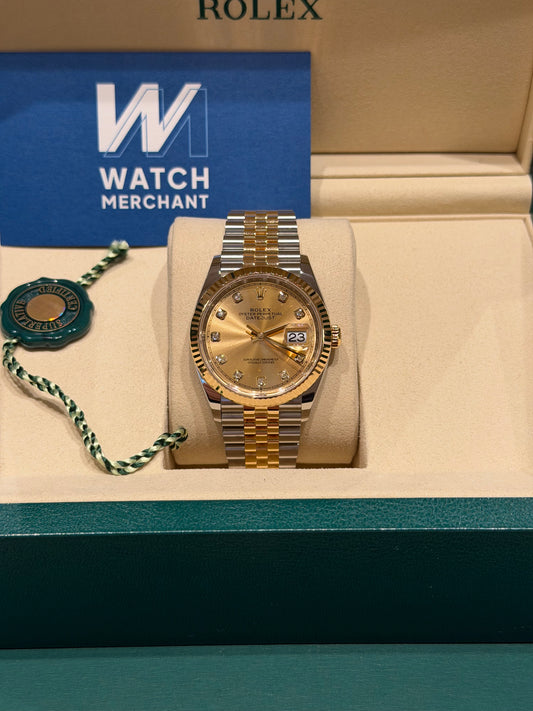 Rolex Datejust 36MM – Champange Diamond Dial – 2024 full set