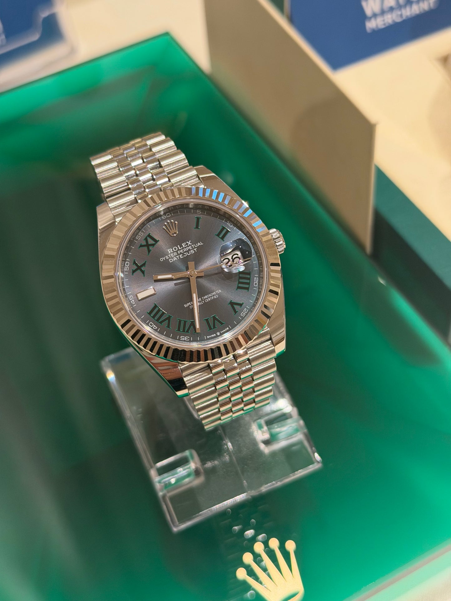 2025 Rolex Datejust 41 Wimbledon Dial 126334 Jubilee – Mint Condition Full Set
