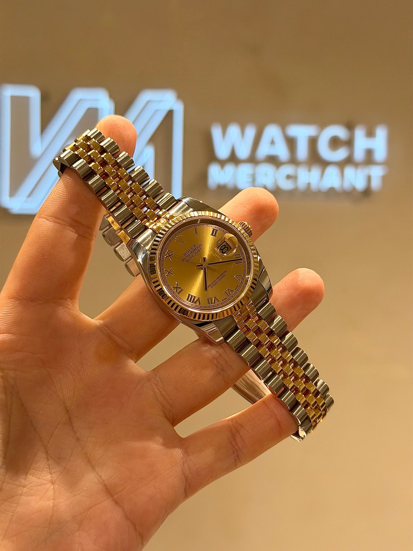 Rolex Datejust 36mm Two-Tone – Champagne Roman Dial – Ref. 116233